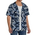 thumbnail image 2 of Fotbe Dragon Camisa Estampada de Manga Corta para Hombre, Casual de Verano, Estilo Playero, Sin Arrugas-Large, 2 of 5