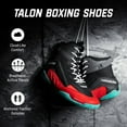 thumbnail image 2 of Hayabusa Talon Boxing Shoes for Men and Women Lace Up Lightweight Mid High Top - Black/Red, 10, 2 of 6