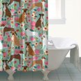 thumbnail image 4 of Cute Boxer Dog and Flowers Florals Shower Curtain 72"x72" ,Bathroom Decorative Shower Curtains Set with 12 Hooks,Modern Waterproof Washable Shower Curtain, 4 of 6