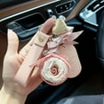 thumbnail image 3 of Eternal Rose Flower Keychain with Lobster Clasp, Alloy, Decorative Ladies Novelty Keyring for Car Keys and Bags, Valentine's Day Gift, Bag Charm | Elegant Key Holder | Strap, Cute Keychain, 3 of 11
