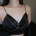 thumbnail image 3 of LYMAYTER Bralette Chain Bra Chain - AdjUS-CYYLtable, Golden/Silver, Inlaid Tassel, Club Accessory, 3 of 7