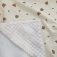 thumbnail image 3 of ICOPUCA Muslin Baby blanket 2 layers dotted minky Cute Bear print 30*50inch, 3 of 5