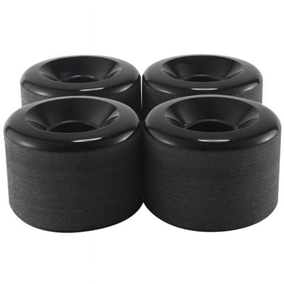 4 PCS Skateboard Wheels Elastic PU Wearable Flexible 65X45 PU Skateboard Wheels Sports Black
