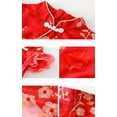thumbnail image 5 of GHSDFBB Robe Florale Traditionnelle Brodée avec Cheveux Assortis (6 à 7 Ans, Rouge), 5 of 5
