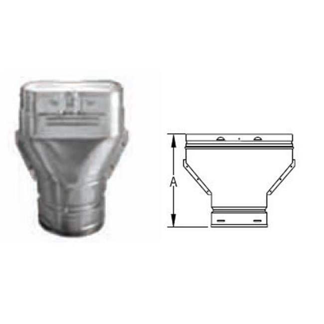 Dura Vent 6GWARO 6 in. Oval Gas Vent RoundtoOval Adapter Walmart Canada