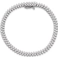 thumbnail image 4 of Sterling Silver Shimmer Rhodium-Plated Cz 131 Stone 7 Inch Bracelet(Length 7) - Jbsp, 4 of 5