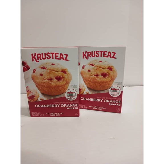 Krusteaz Cranberry Orange Muffin Mix 18.6 oz Moist Bakery Style Breakfast Mix 2 Pack