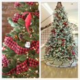 thumbnail image 2 of Cinta navideña con cable Adorno de guirnalda de árbol de Navidad de 20 metros, 4 rollos de cinta de arpillera Cinta con cable de 2,5 pulgadas para envolver regalos de Navidad Decoración de jardín, 2 of 5