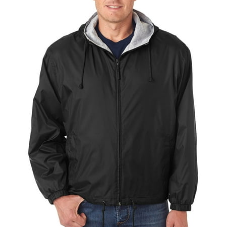 UltraClub 8915 Adult Fleece-Lined Hooded Jacket -Black-Small