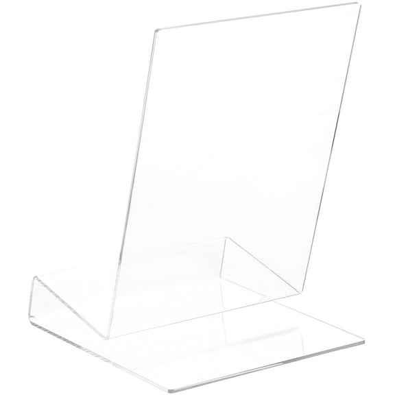 1Pcs L Shape Acrylic Transparent Display Stand Book Holder for Books Cookbooks Reading Support 11.8x5.9x5.9in