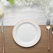 Efavormart 10 Pack - 8" White Très Chic Round Disposable Plastic Salad ...
