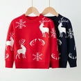 thumbnail image 3 of Toddlers Cotton Warm Christmas Sweater Cute Baby Girl Boy Knit Sweater, 3 of 8