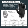thumbnail image 3 of Guantes de Moto IOAGSVW Negro Pantalla Táctil Antideslizantes para Hombre, 3 of 7