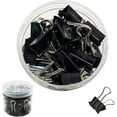 thumbnail image 1 of Foldback Clips 25mm Black Paper Clips - Pack of 48, 1 of 5