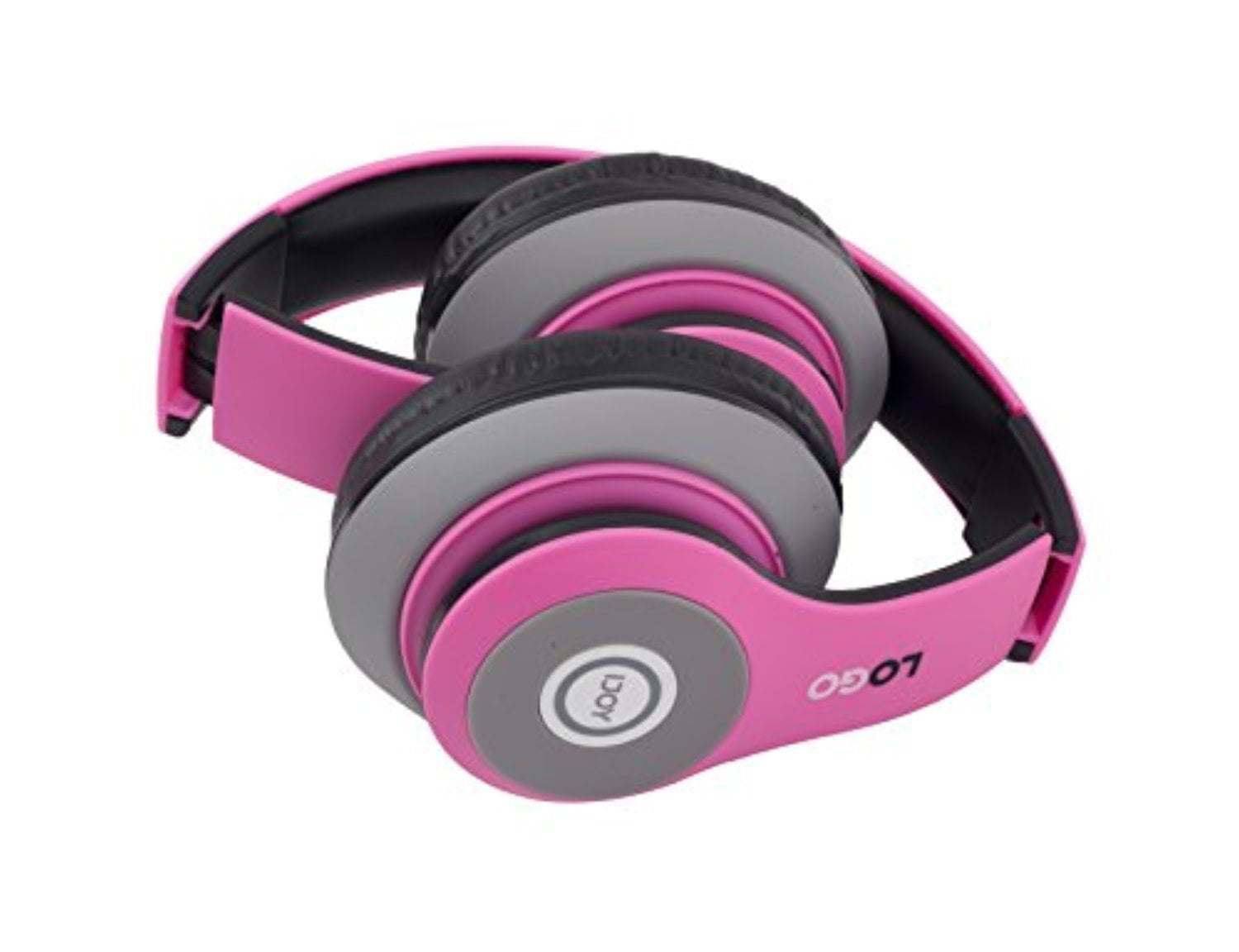 iJoy Logo Premium Rechargeable Wireless Bluetooth Over Ear Headphones with Mic Built In Radio Receiver Walmart