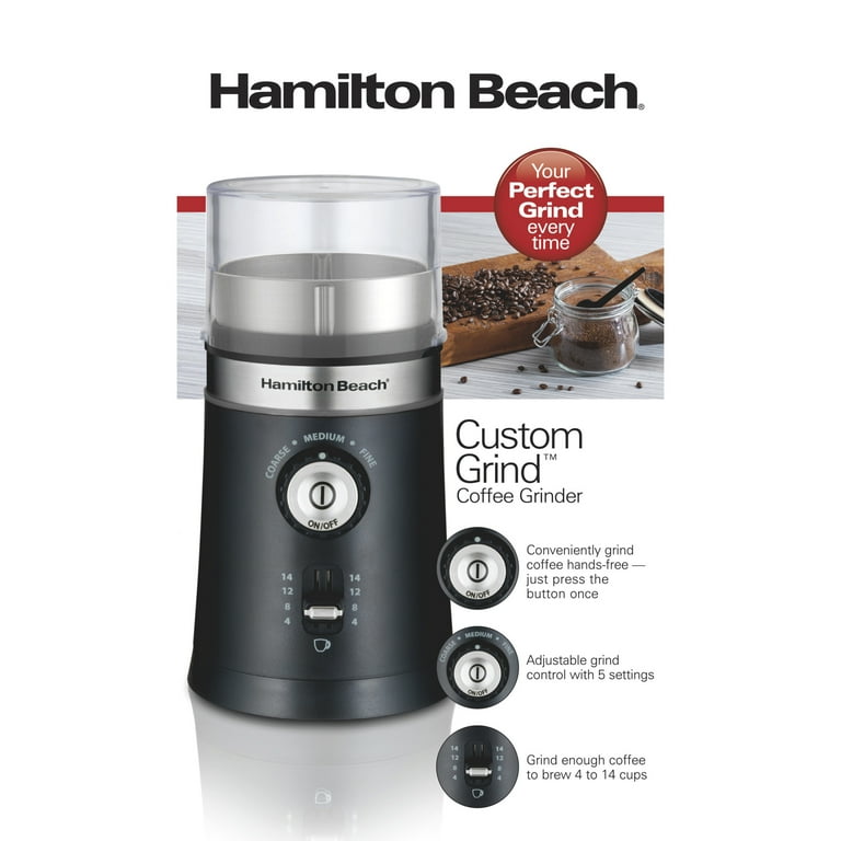 Hamilton Beach Fresh Bean Electric Coffee Grinder with Removable - Main Image