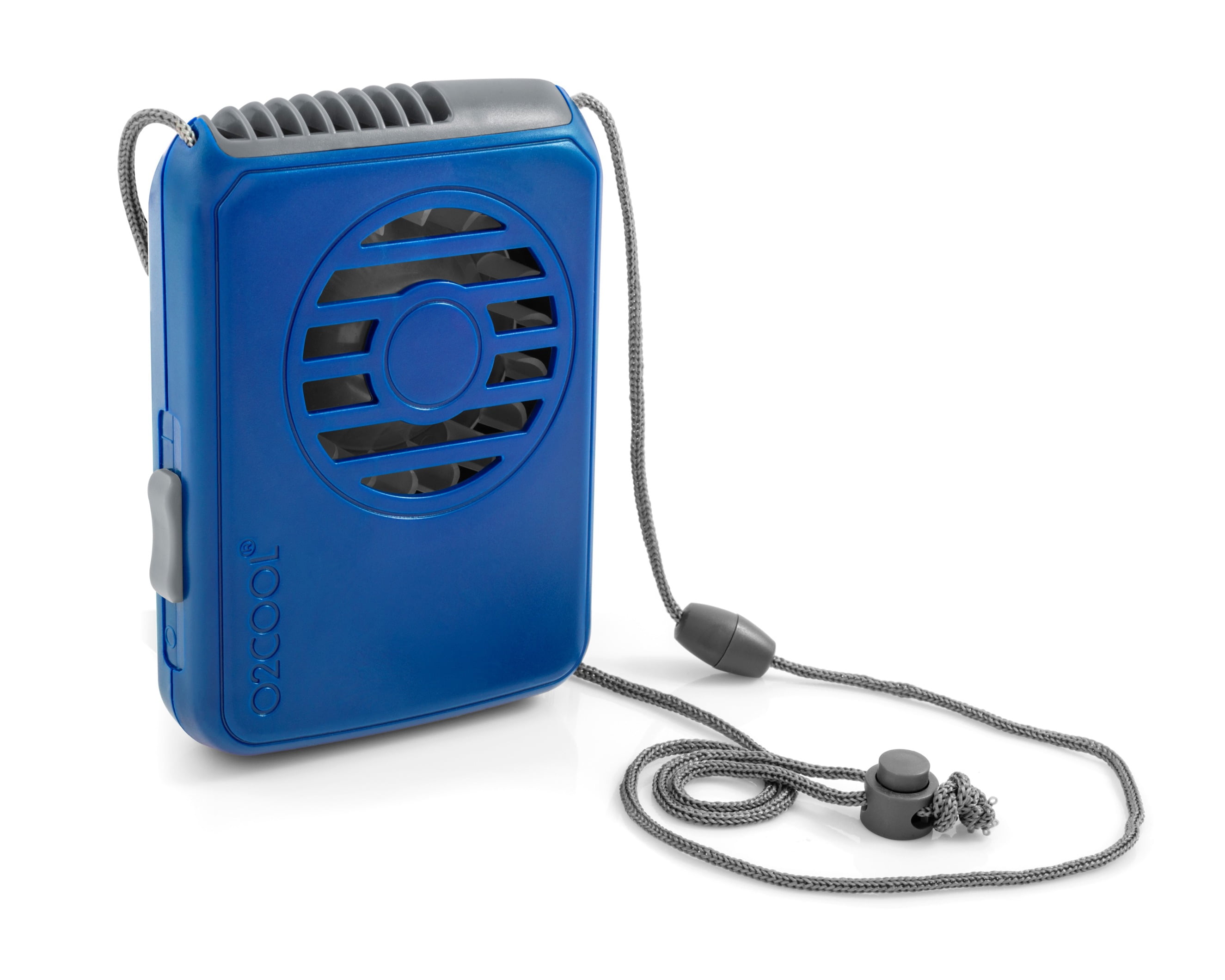O2COOL 3.5 inch Deluxe Necklace Fan for Personal Cooling, Blue, 2 Pack