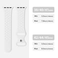 thumbnail image 6 of Adepoy Compatible with Apple Watch Band 38mm 40mm 41mm 42mm 44mm 45mm for Women Men, Breathable Sport Soft Silicone Straps Replacement Wristbands for iWatch SE Series 7/6/5/4/3/2/1", 6 of 6