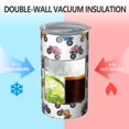thumbnail image 2 of 20oz Coffee Tumblers White Colorful Monster Cartoon Trucks Pattern Stainless Steel Vacuum Insulated Travel Tumbler Coffee Cups Mug with Lid and Straw with Cleaning Brush for Cold & Hot Drinks, 2 of 5