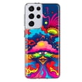 thumbnail image 1 of MUNDAZE Samsung Galaxy S21 Ultra Shockproof Clear Hybrid Protective Phone Case Neon Rainbow Psychedelic Trippy Hippie Bomb Star Dream, 1 of 5