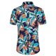 thumbnail image 5 of Camisas Para Hombre Manga Corta Camiseta de manga corta con botón de solapa con impresión 3D digital Seaside para hombre (Green, 7XL), 5 of 6