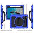 thumbnail image 2 of Allytech iPad Air 5 4 10.9 Case 2022/2020, Heavy Duty Shockproof Kids Case with Pencil Holder Hand Strap Kickstand Shoulder Strap for Apple iPad Air 5th 4th Generation 10.9 Inch -Blue, 2 of 6