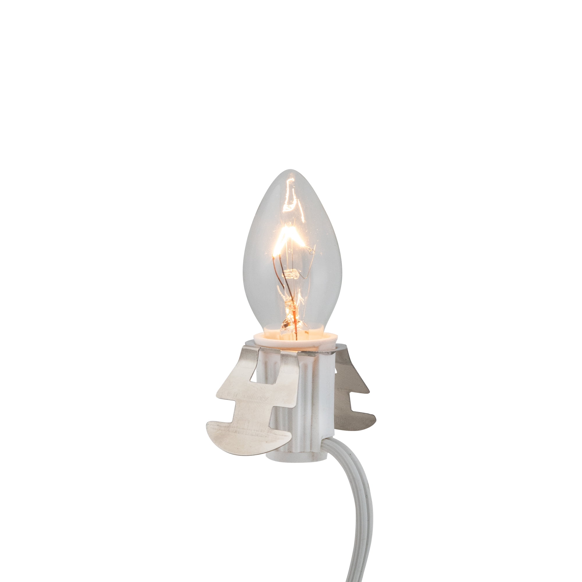 Northlight Christmas Village Replacement C7 Single Light Cord 6' White Wire - 72"