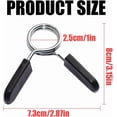 thumbnail image 2 of 4pcs 1 Inch Barbell Clamps, Spring Clip Collars Bars Clips Fitness Weight Lifting Dumbbell Weight Bar Clip Clamps for Many Gym Equipment Strength Training Accessory, 2 of 5
