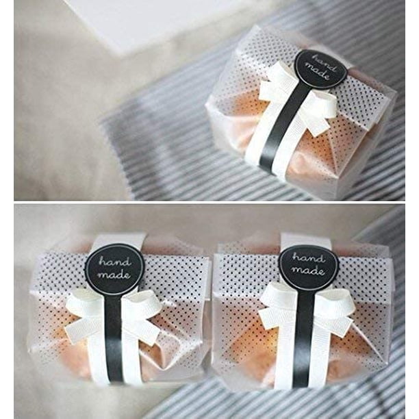 20pcs Kawaii Clear Cookie Bags - 5.3 X 5.6 Inch Self-Adhesive Cellophane Treat Bags For Candy, Bakery, Party Favors