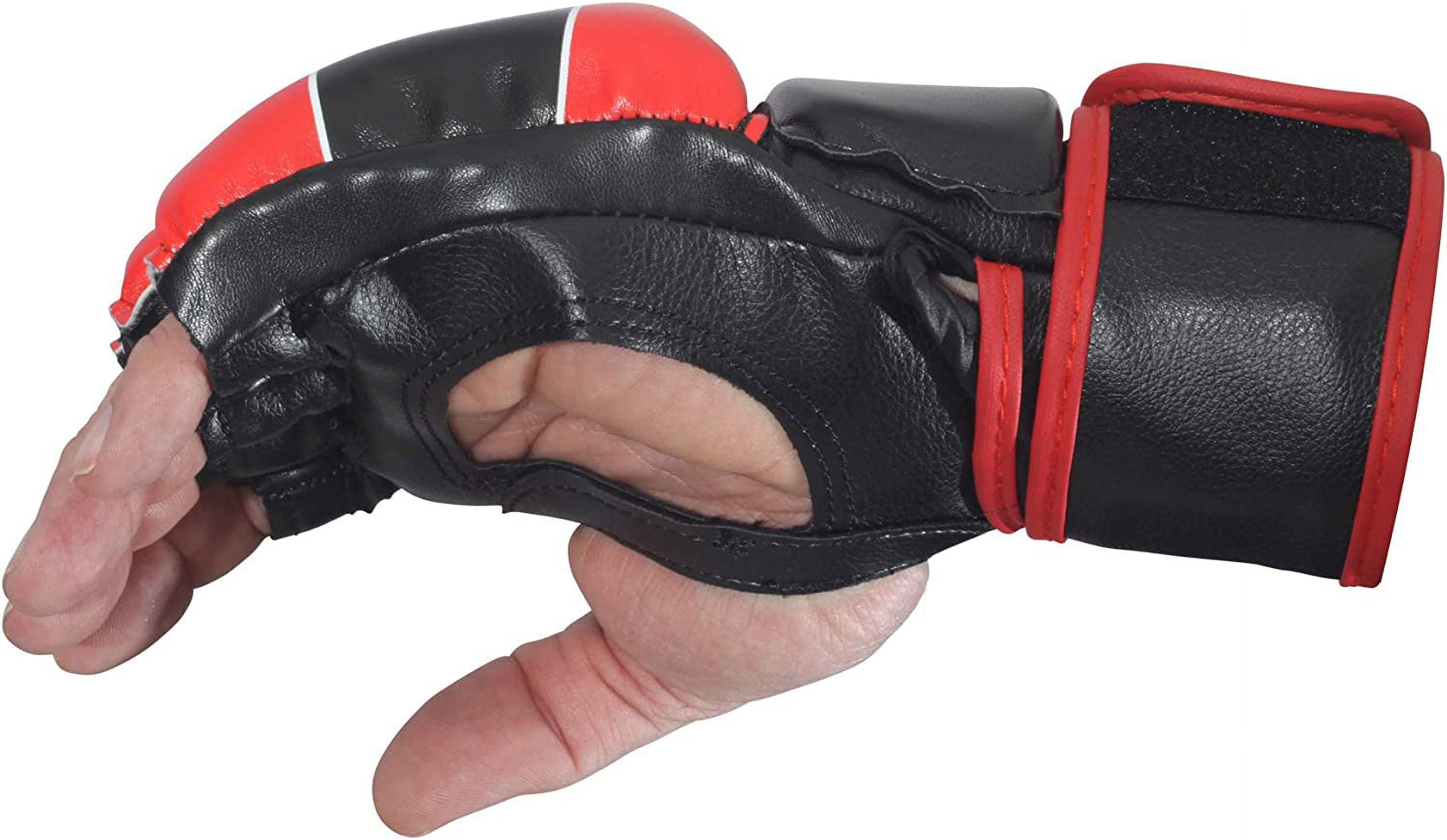 Combat Sports Pro Style MMA Gloves Grappling Sparring Kickboing Muay Thai Punching Bag Training Youth Large Black