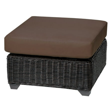 TK Classics Venice Wicker Outdoor Ottoman - Set of 2 Cushion Covers