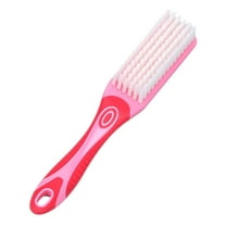 Qnjujn Shoe Cleaning Brush with Dual Bristles, Soft and Stiff Brush for Sneakers Boots Upholstery, Non Slip Handle for Carpet Furniture and Household Multi Surface Cleaning