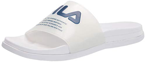 fila flip flops white