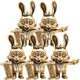 thumbnail image 3 of Golden Brass Bunny Pendant Creative Key Chain Accessory 5Pcs, 3 of 5
