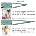 thumbnail image 6 of Mantto Crossbody Wallet Case for iPhone 13 Pro Max,Heart Pattern PU Leather Magnetic Buckle Credit Card Slots Zipper Pocket Kickstand Shockproof Phone Case with Adjustable Shoulder Strap,Green, 6 of 13