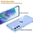thumbnail image 5 of Compatible with Samsung Galaxy S21 Case with HD Screen Protector Shockproof Protection, Love Heart Plating Girly Women Cute Soft TPU Luxury Elegant Case for Galaxy S21 5G, Blue, 5 of 12