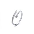thumbnail image 1 of Anillo de serpiente delgado, distintivo, estilo hip hop, de alto nivel, con diamantes de imitación, taladro, circonita, anillo de dedo índice en forma de serpiente, anillo de lujo inteligente, 1 of 6