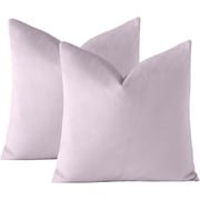 Set of 2 Light Purple Decorative Pillow Covers 16x16 Cushion Sofa Decor