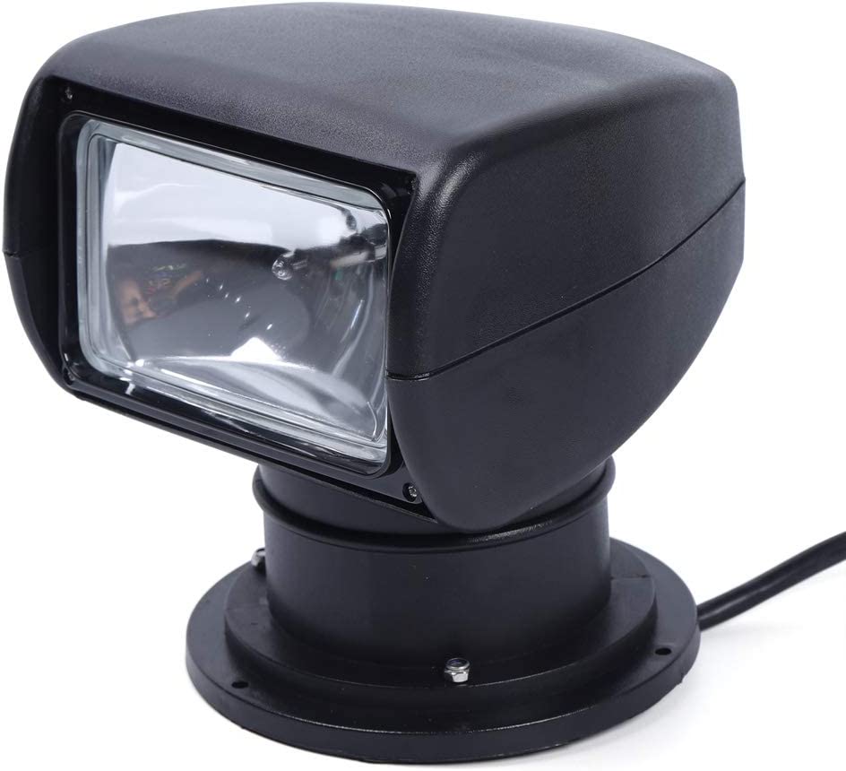 Oukaning Marine Boat Spotlight Searchlight 100W Marine Boat Remote