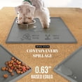 thumbnail image 5 of AVERYDAY 100% Waterproof Thicker Silicone Dog Food Mat, 0.63'' Raised Edge Bowl Mat for Food & Water, Non Slip Pet Feeding Placemat for Messy Drinkers, Perfect for Large Medium Small Breeds, 18"x10", 5 of 7