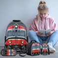 thumbnail image 3 of KUIFORTI Train Print Girls School Bag with Lunch Box Kid Backpack Set 4Pcs Bookbag Pencil Case Water Bottle Sleeve Suitable for Elementary Primary Middle School Back to School Supplies, 3 of 7