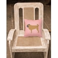 thumbnail image 2 of Carolines Treasures BB3647PW1414 Pug Checkerboard Pink Fabric Decorative Pillow, 2 of 2
