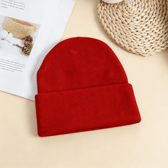 TELOLY Unisex Kids Youth Knit Beanie Cuff Hat Kids Beanie