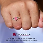 Ringmasters Classic Mini Pink Shield Sterling Silver Choose the Right CTR Ring Size 10