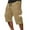 417#Khaki, variant on BRDFRL Men's Below Knee Long Shorts Cargo Capri Lightweight Hiking 3/4 Multi Pockets Coffee 2XL