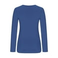 thumbnail image 3 of Jalioing Women's Slim Basic T Shirt Long Sleeve Scoop Neck Casual Tee Shirts Solid Color Fashion Undershirts, 3 of 5