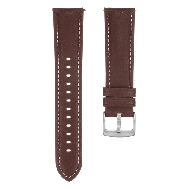 Correa de reloj de cuero Uxcell de 22 mm con liberación rápida, correas de reloj de cuero genuino para hombres y mujeres, marrón oscuro