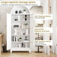thumbnail image 4 of Armoire de Rangement de Cuisine Arquée en Métal de 73 Pouces de Haut avec 4 Étagères Réglables, 4 of 6