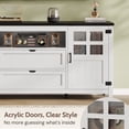 thumbnail image 5 of Vividwood 66" Tall Farmhouse Wood TV Stand for TVs up to 75 Inch, Entertainment Center with Storage, White, 5 of 9