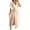 Tan, variant on Women's Surplice Flutter Sleeve Maxi Dress with Tied Stretch Bodice and Flowing Skirt 95% Polyester 5% Spandex